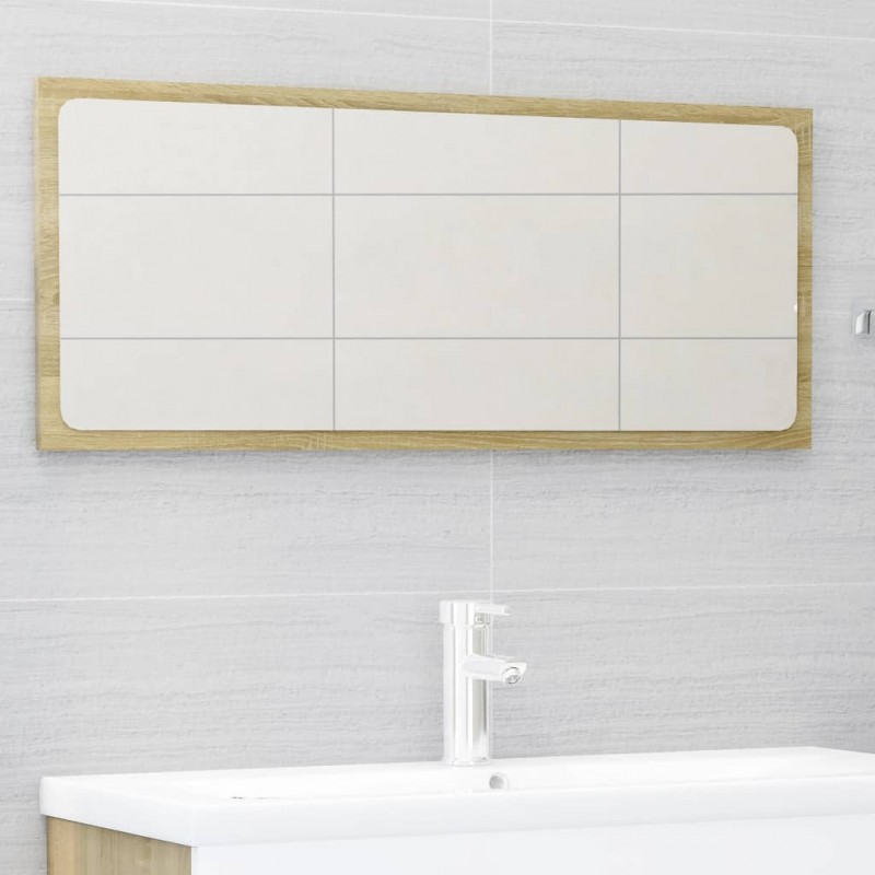 2 Piece Bathroom Furniture Set White and Sonoma Oak Engineered Wood 2 Piece Bathroom Furniture Set White and Sonoma Oak Engineered Wood