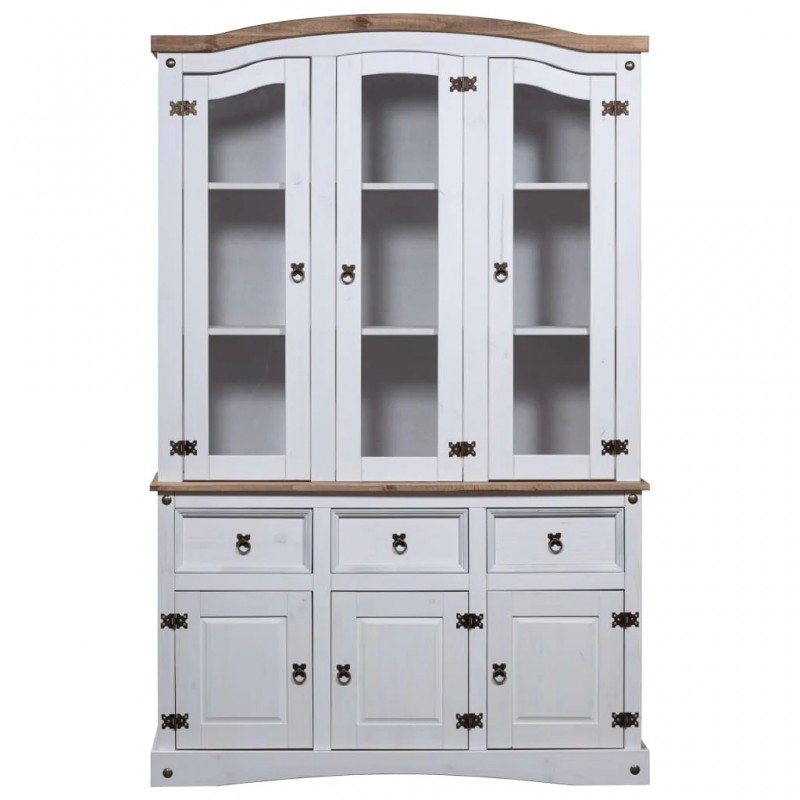 Buffet & Hutch Mexican Pine Corona Range White Buffet & Hutch Mexican Pine Corona Range White