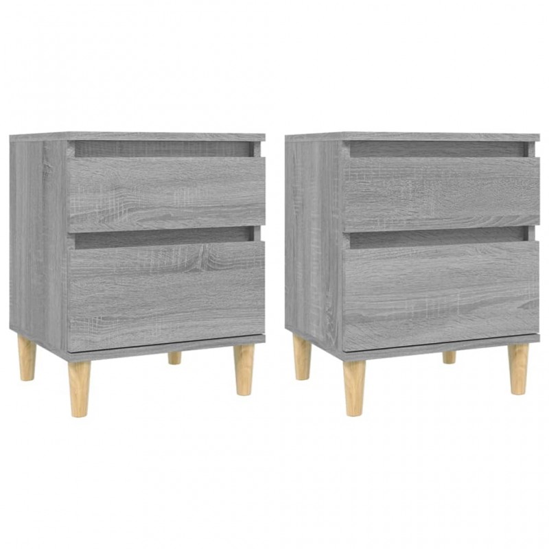 Bedside Cabinets 2 pcs Grey Sonoma 40x35x50 cm