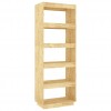 Book Cabinet/Room Divider 60x35x167 cm Solid Pinewood