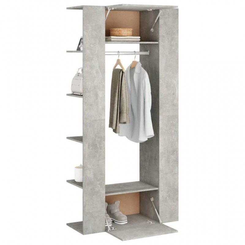 Hallway Cabinets 2 pcs Concrete Grey Engineered Wood Hallway Cabinets 2 pcs Concrete Grey Engineered Wood