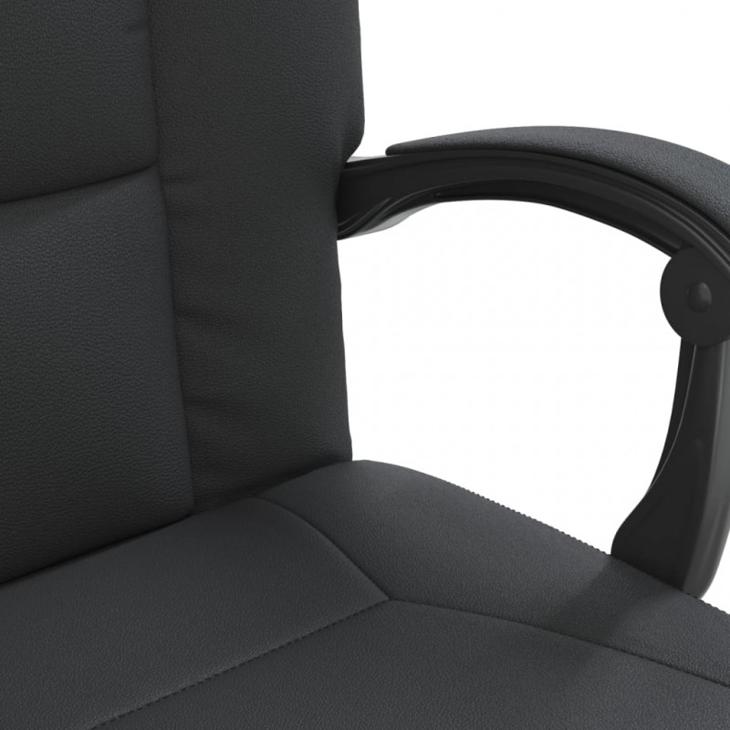 Reclining Office Chair Black Faux Leather Reclining Office Chair Black Faux Leather