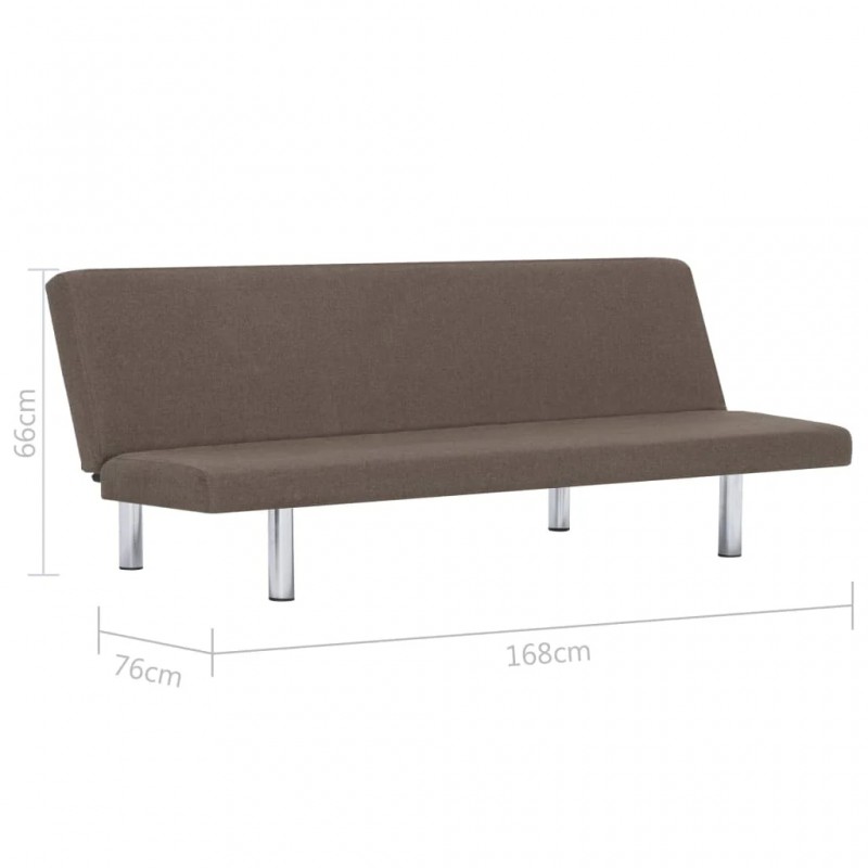 Sofa Bed Taupe Polyester Sofa Bed Taupe Polyester