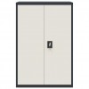 File Cabinet Anthracite and White 90x40x140 cm Steel
