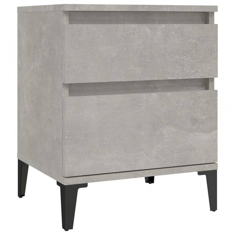 Bedside Cabinets 2 pcs Concrete Grey 40x35x50 cm Bedside Cabinets 2 pcs Concrete Grey 40x35x50 cm