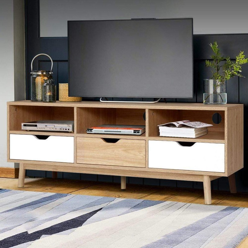 Artiss TV Cabinet Entertainment Unit Wooden Scandinavian Artiss TV Cabinet Entertainment Unit Wooden Scandinavian