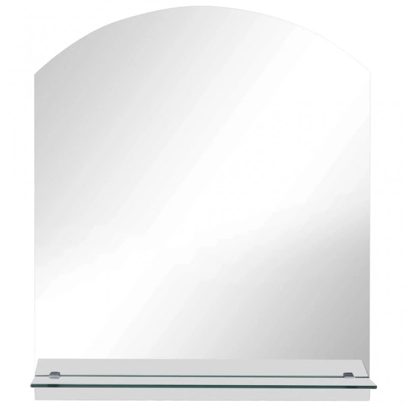 Wall Mirror with Shelf 30x50 cm Tempered Glass Wall Mirror with Shelf 30x50 cm Tempered Glass