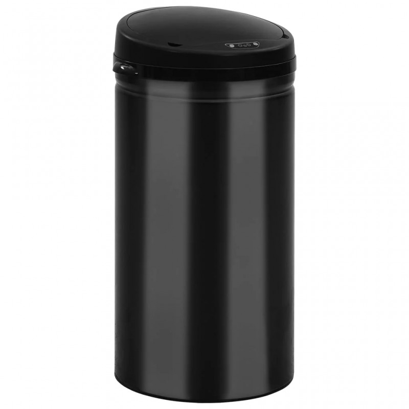Automatic Sensor Dustbin 50 L Carbon Steel Black Automatic Sensor Dustbin 50 L Carbon Steel Black