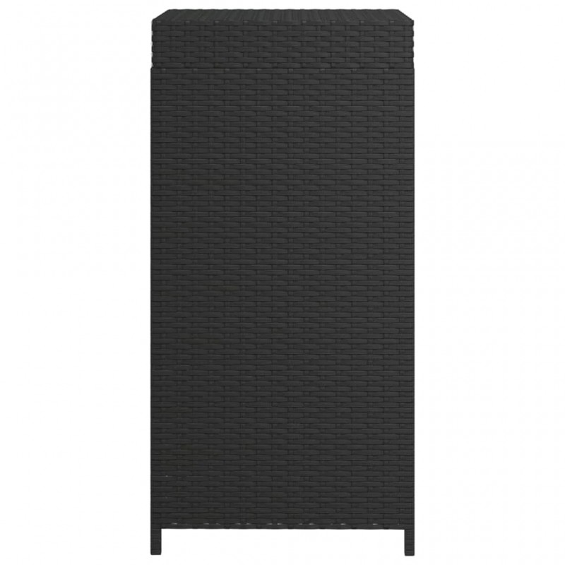 Trash Bin Black 40x40x80 cm Poly Rattan Trash Bin Black 40x40x80 cm Poly Rattan