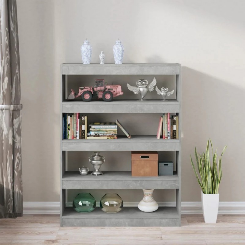 Book Cabinet/Room Divider Concrete Grey 100x30x135 cm Book Cabinet/Room Divider Concrete Grey 100x30x135 cm