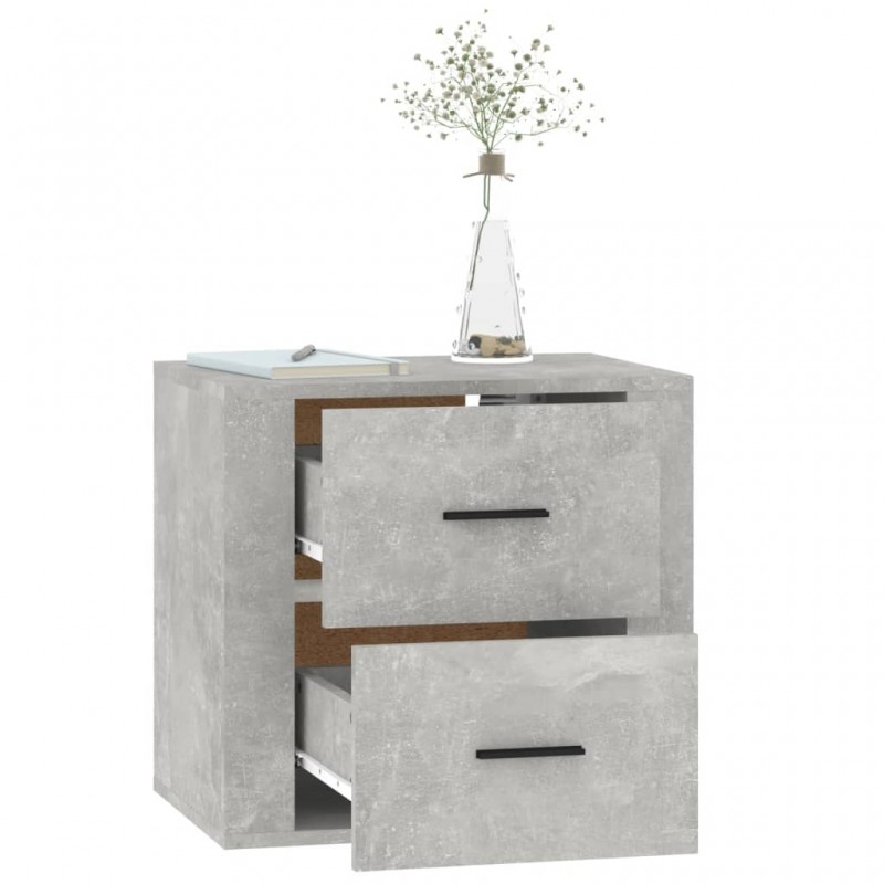 Wall-mounted Bedside Cabinet Concrete Grey 50x36x47 cm Wall-mounted Bedside Cabinet Concrete Grey 50x36x47 cm