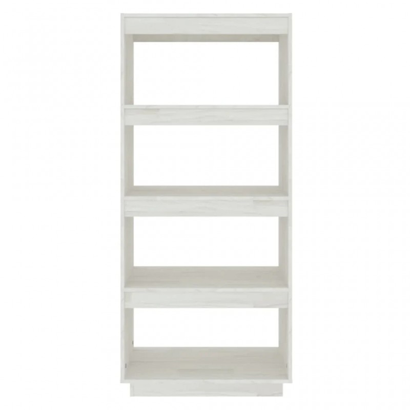 Book Cabinet/Room Divider White 60x35x135 cm Solid Pinewood Book Cabinet/Room Divider White 60x35x135 cm Solid Pinewood