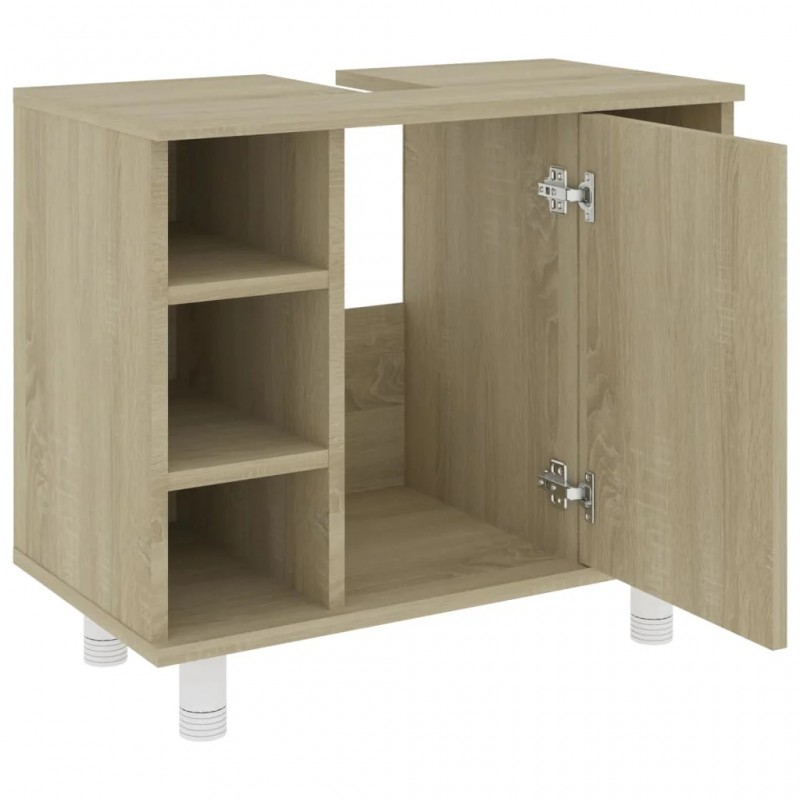 Bathroom Cabinet Sonoma Oak 60x32x53.5 cm Engineered Wood Bathroom Cabinet Sonoma Oak 60x32x53.5 cm Engineered Wood