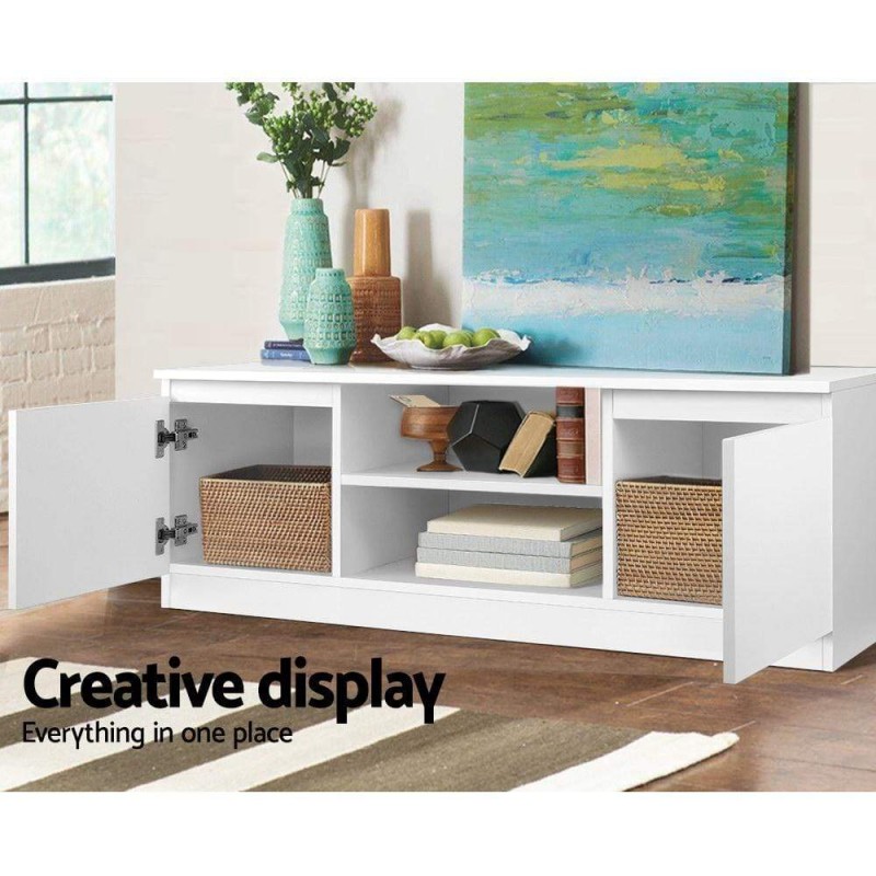 Artiss TV Cabinet Entertainment Unit 120cm White Anita Artiss TV Cabinet Entertainment Unit 120cm White Anita