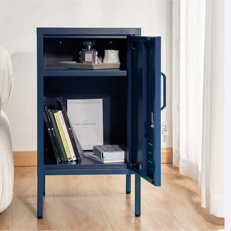 ArtissIn Bedside Table Metal Cabinet - MINI Blue ArtissIn Bedside Table Metal Cabinet - MINI Blue