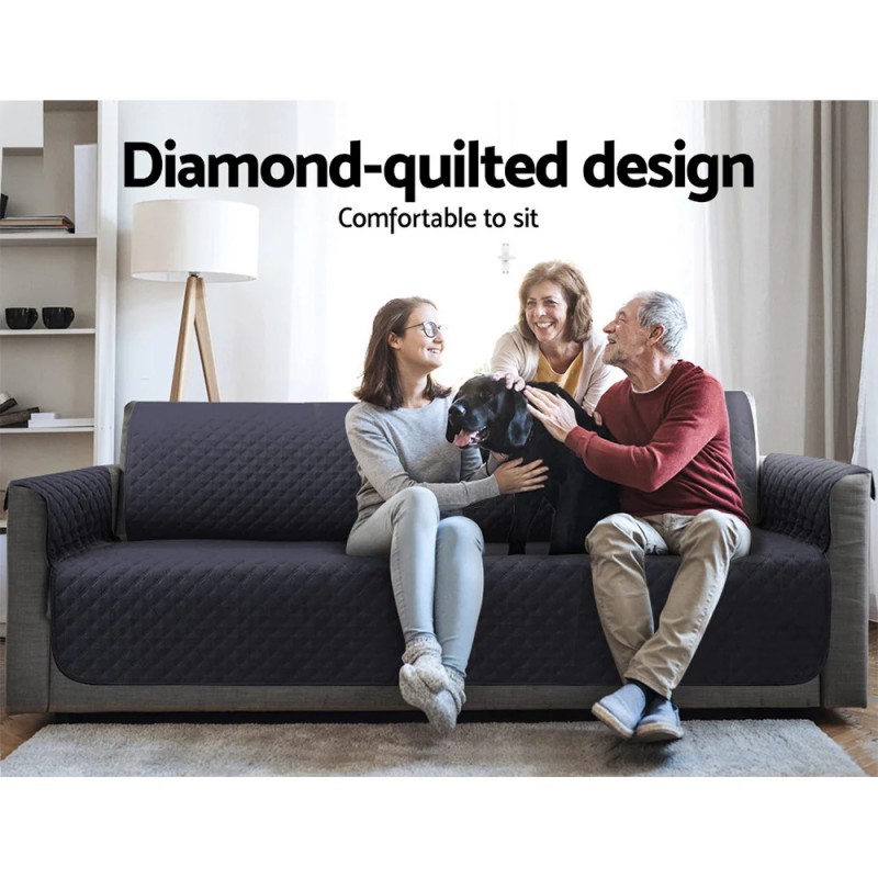 Artiss Sofa Cover Couch Covers 4 Seater 100% Water Resistant Dark Grey Artiss Sofa Cover Couch Covers 4 Seater 100% Water Resistant Dark Grey