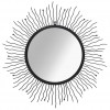 Wall Mirror Sunburst 80 cm Black
