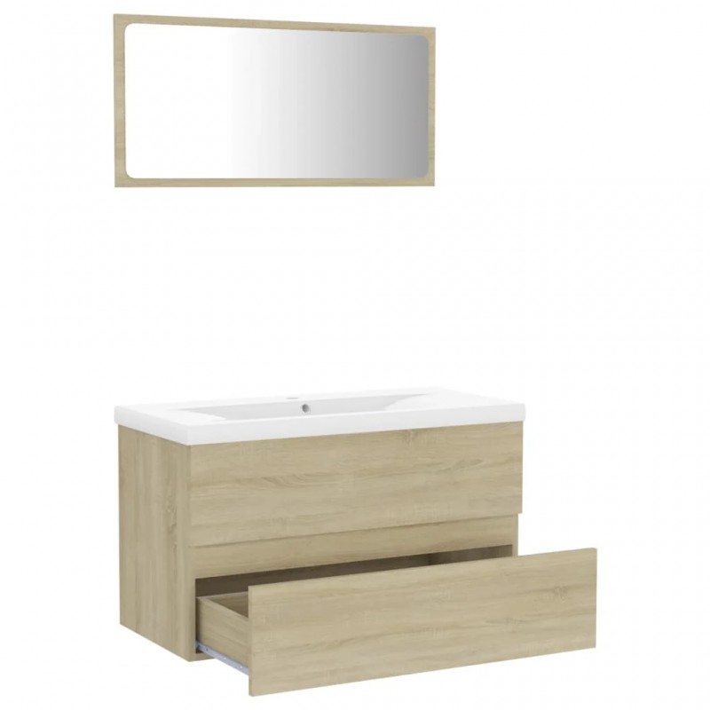 Bathroom Furniture Set Sonoma Oak Engineered Wood Bathroom Furniture Set Sonoma Oak Engineered Wood