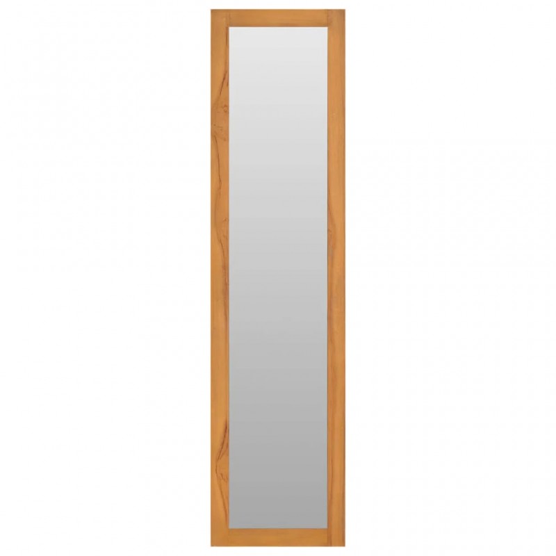 Wall Mirror with Shelves 30x30x120 cm Solid Teak Wood Wall Mirror with Shelves 30x30x120 cm Solid Teak Wood