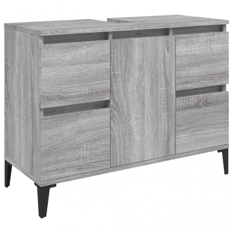 Sink Cabinet Grey Sonoma 80x33x60 cm Engineered Wood Sink Cabinet Grey Sonoma 80x33x60 cm Engineered Wood