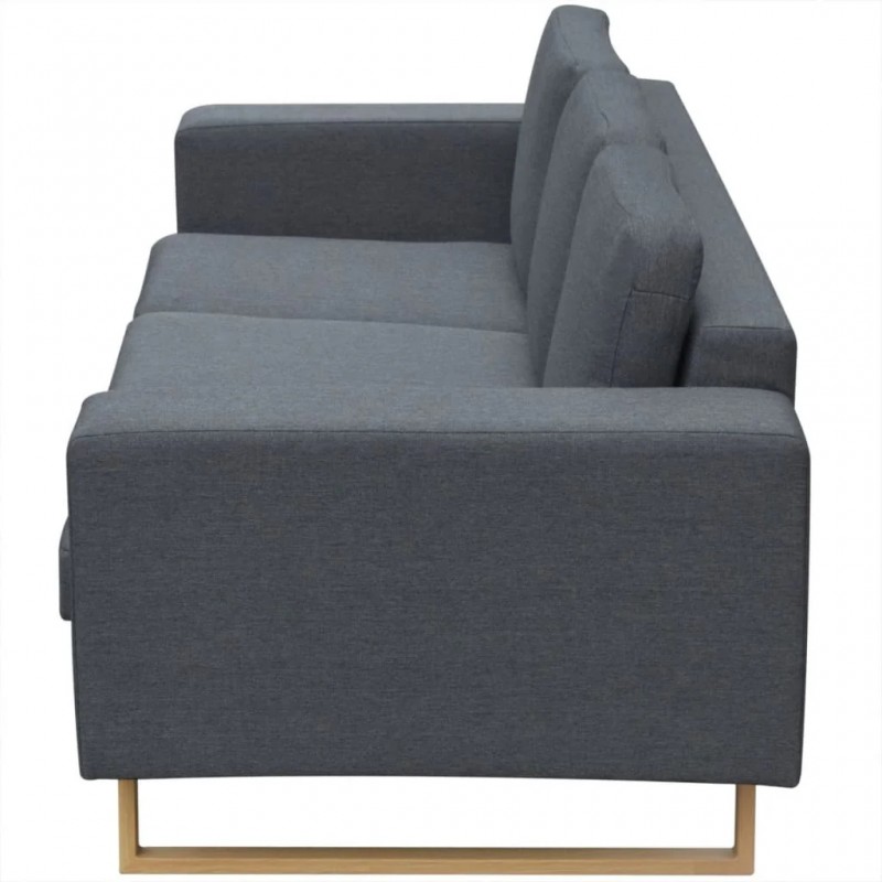2-Seater and 3-Seater Sofa Set Dark Grey 2-Seater and 3-Seater Sofa Set Dark Grey