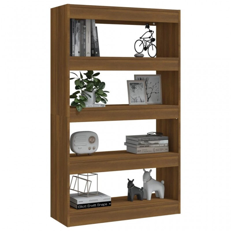 Book Cabinet/Room Divider Brown Oak 80x30x135 cm Engineered Wood Book Cabinet/Room Divider Brown Oak 80x30x135 cm Engineered Wood