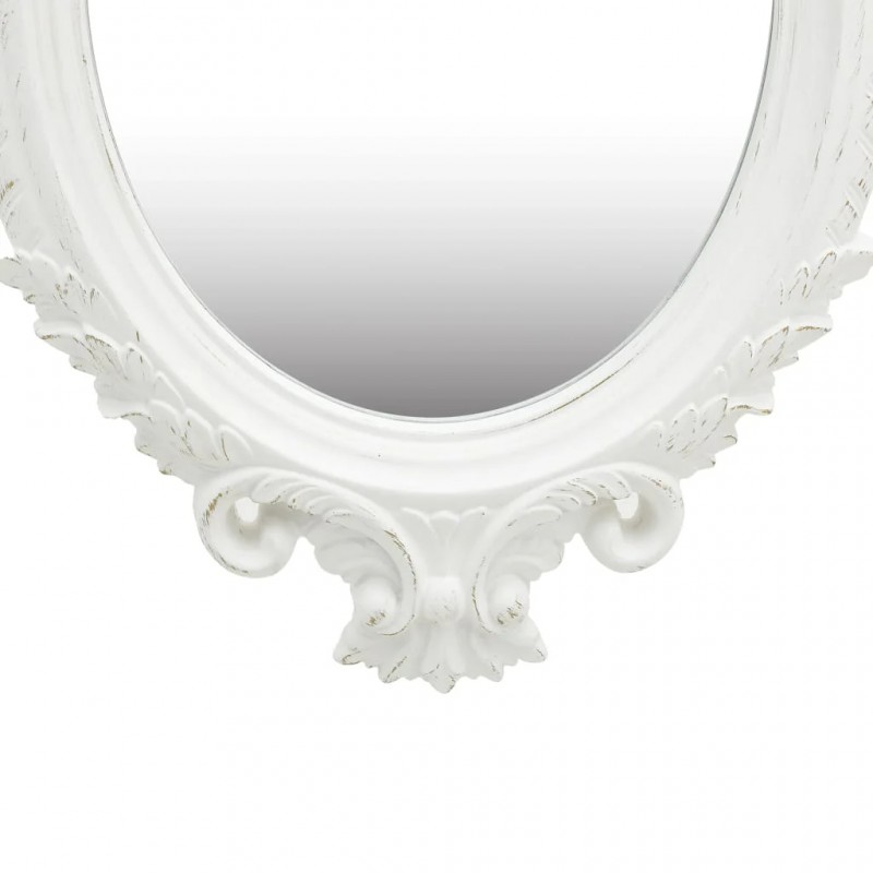 Wall Mirror Castle Style 56x76 cm White Wall Mirror Castle Style 56x76 cm White