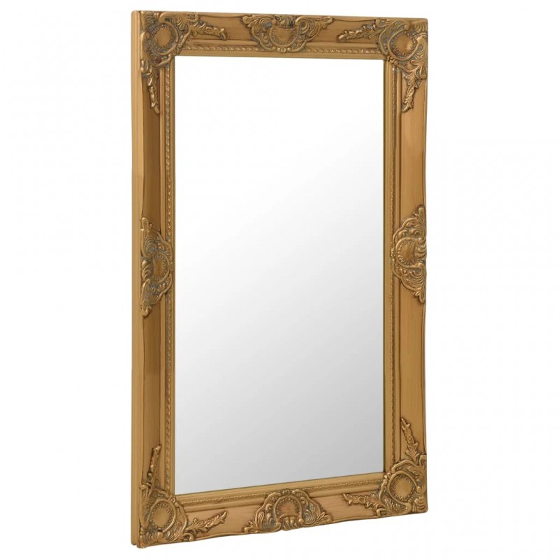 Wall Mirror Baroque Style 50x80 cm Gold Wall Mirror Baroque Style 50x80 cm Gold