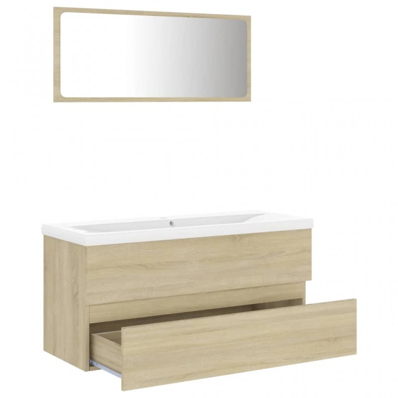 Bathroom Furniture Set Sonoma Oak Engineered Wood Bathroom Furniture Set Sonoma Oak Engineered Wood