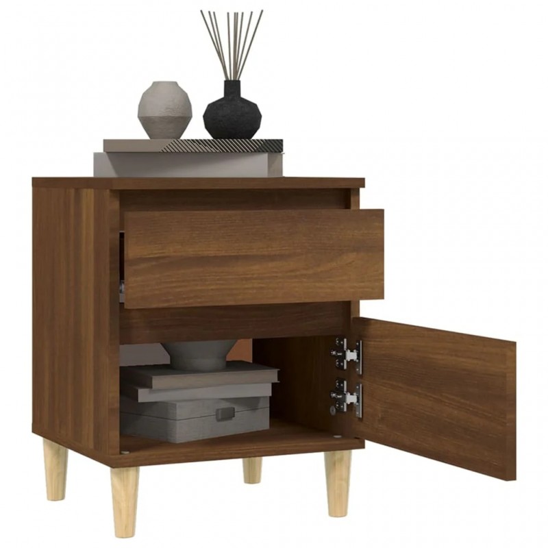 Bedside Cabinets 2 pcs Brown Oak 40x35x50 cm Bedside Cabinets 2 pcs Brown Oak 40x35x50 cm
