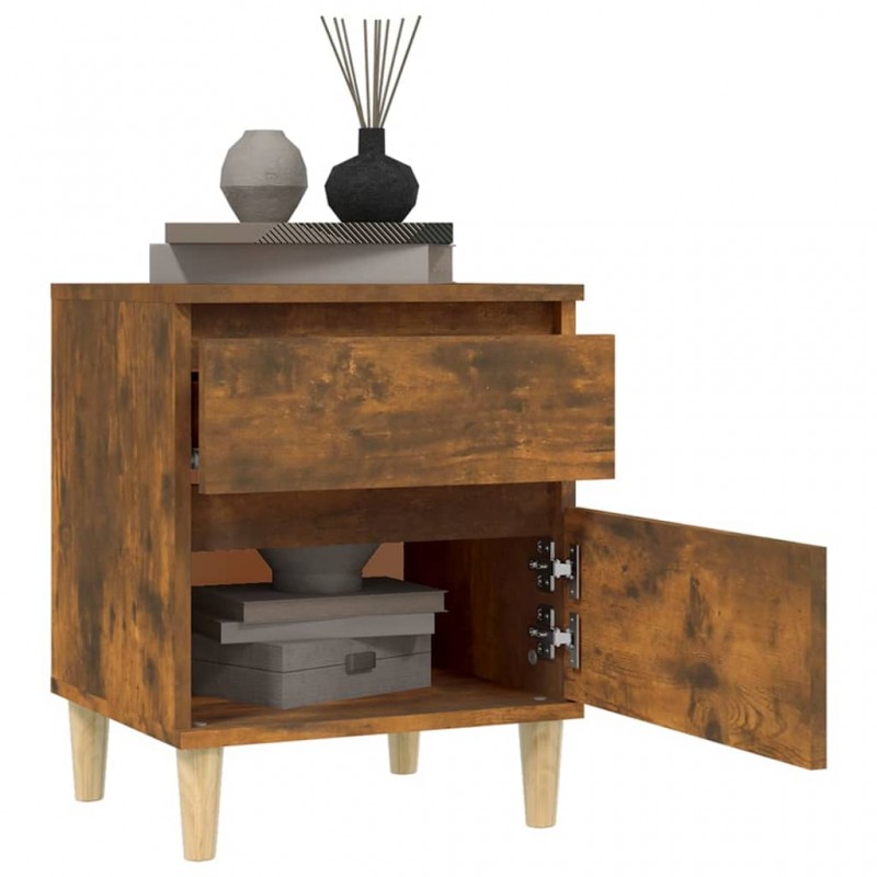 Bedside Cabinet Smoked Oak 40x35x50 cm Bedside Cabinet Smoked Oak 40x35x50 cm