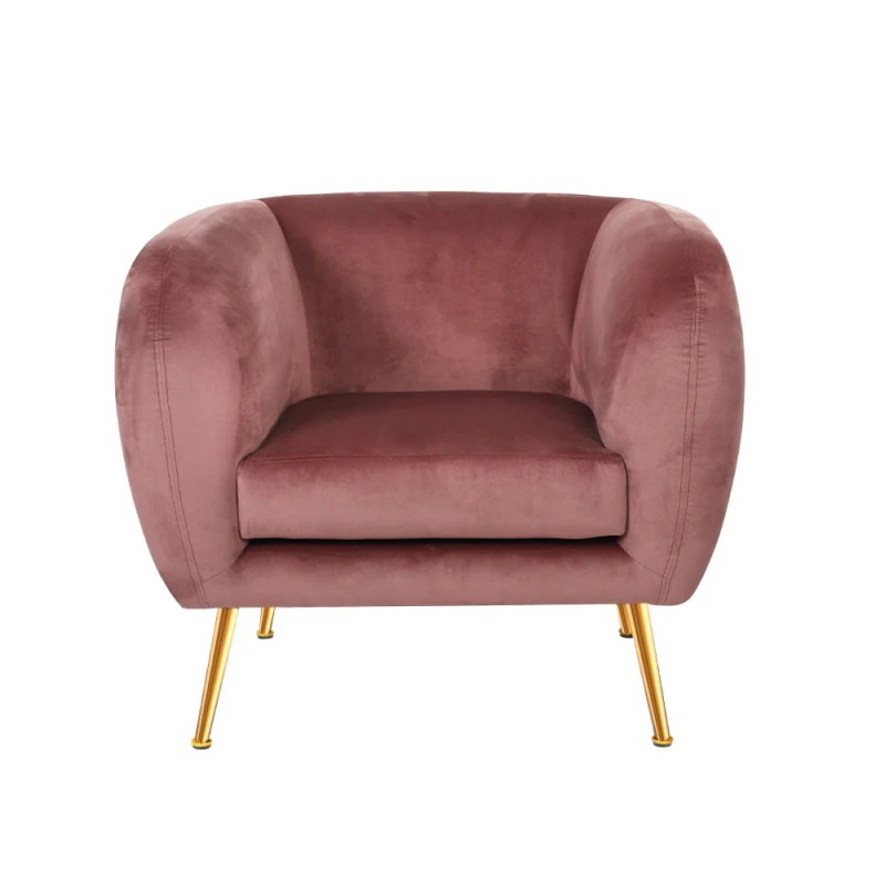 Artiss Armchair Lounge Sofa Arm Chair Accent Chairs Armchairs Couch Velvet Pink Artiss Armchair Lounge Sofa Arm Chair Accent Chairs Armchairs Couch Velvet Pink