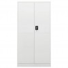 Locker Cabinet White 90x40x180 cm Steel