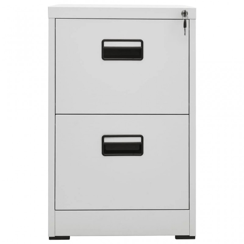 Filing Cabinet 2 Drawers Light Grey Steel Filing Cabinet 2 Drawers Light Grey Steel