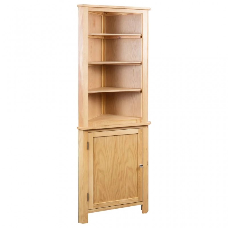 Corner Cabinet 59x36x180 cm Solid Oak Wood
