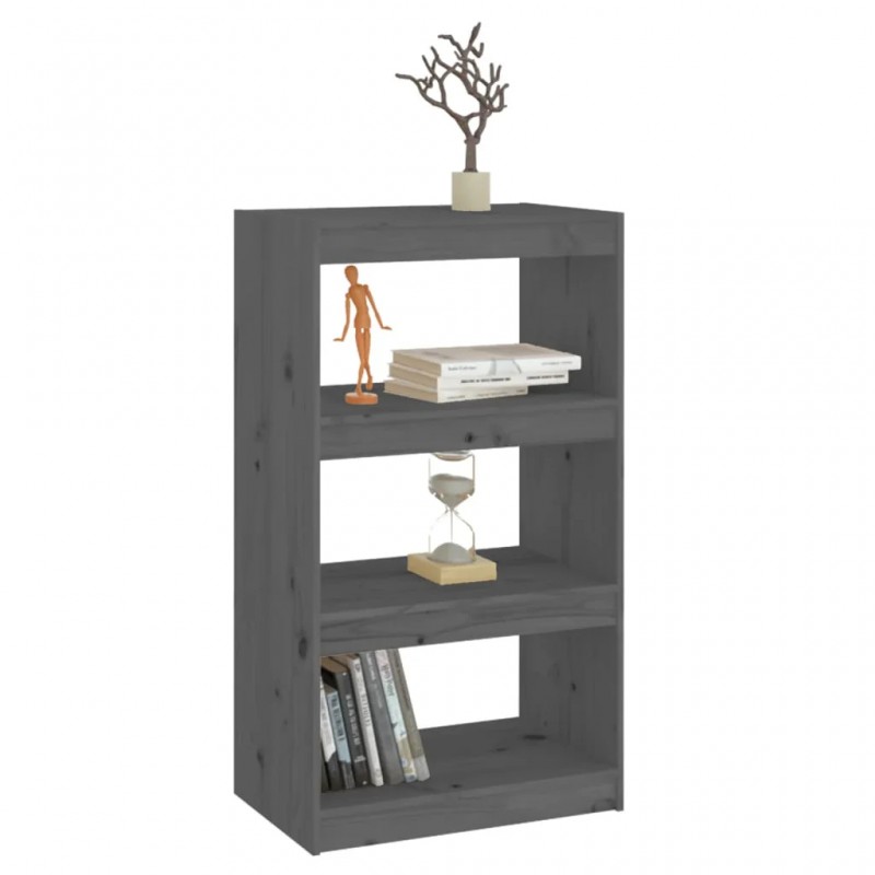 Book Cabinet/Room Divider Grey 60x30x103.5 cm Solid Wood Pine Book Cabinet/Room Divider Grey 60x30x103.5 cm Solid Wood Pine