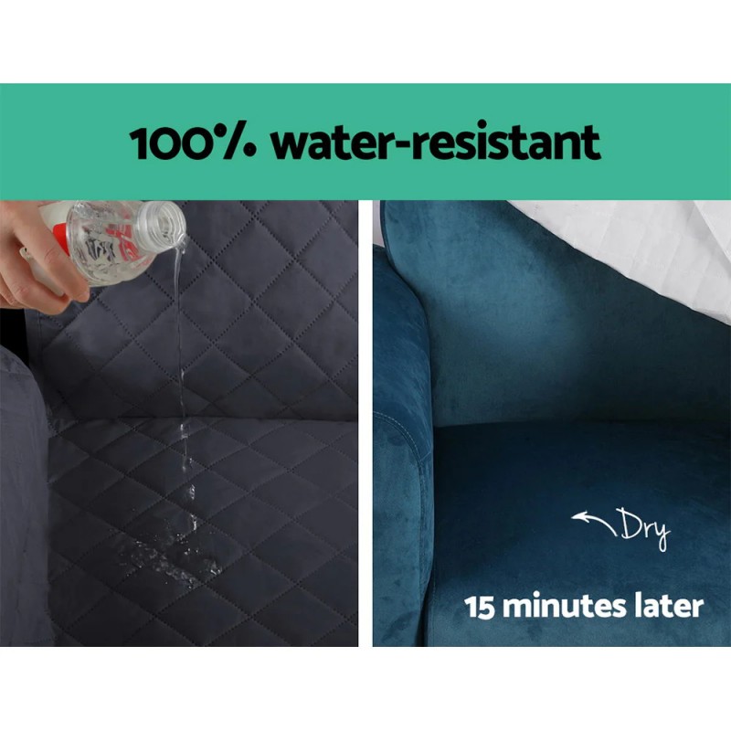 Artiss Sofa Cover Couch Covers 3 Seater 100% Water Resistant Dark Grey Artiss Sofa Cover Couch Covers 3 Seater 100% Water Resistant Dark Grey