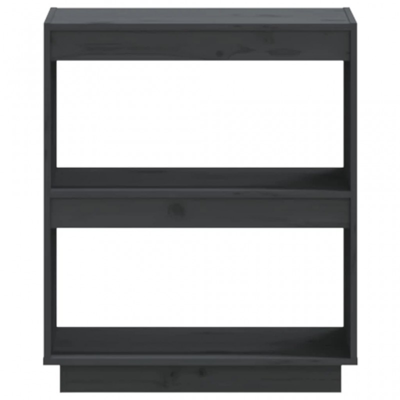 Book Cabinet Grey 60x35x71 cm Solid Wood Pine Book Cabinet Grey 60x35x71 cm Solid Wood Pine