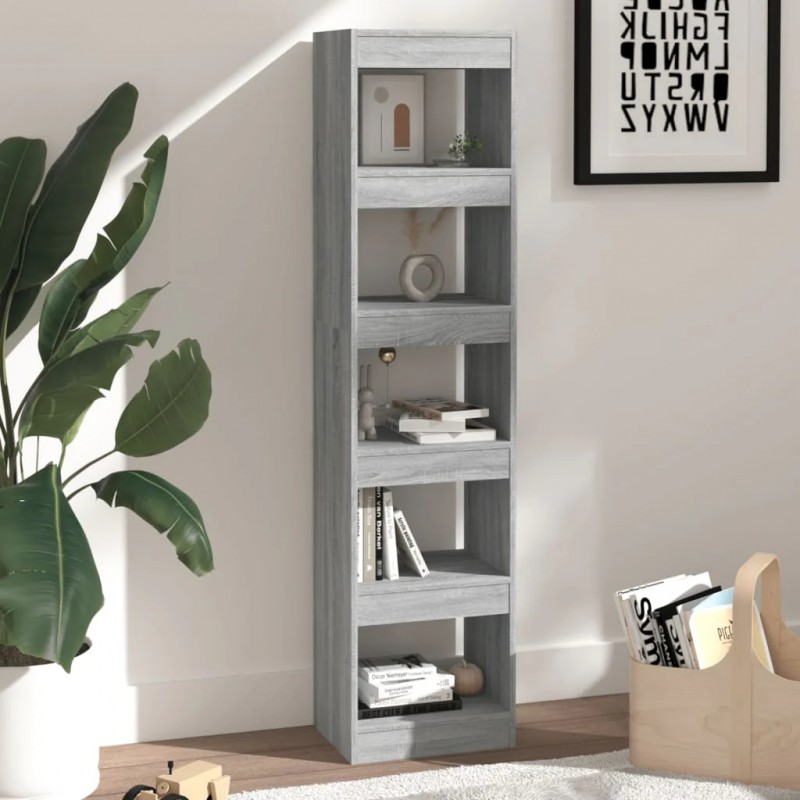 Book Cabinet/Room Divider Grey Sonoma 40x30x166 cm Book Cabinet/Room Divider Grey Sonoma 40x30x166 cm
