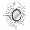 Garden Wall Mirror Sunburst 60 cm Black