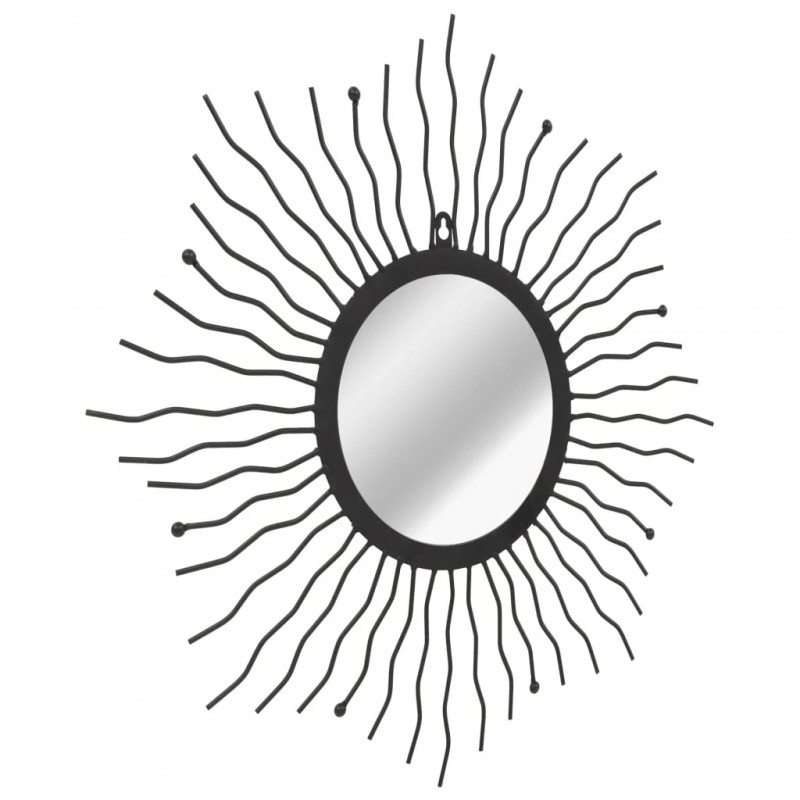 Garden Wall Mirror Sunburst 60 cm Black Garden Wall Mirror Sunburst 60 cm Black