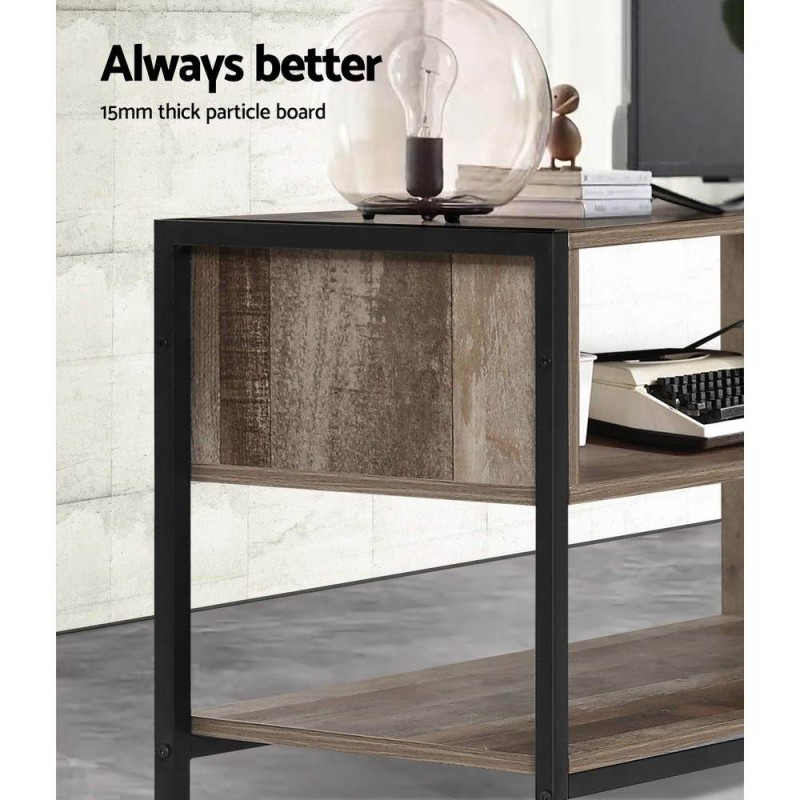 Artiss TV Cabinet Entertainment Unit Stand Storage Wood Industrial Rustic 124cm Artiss TV Cabinet Entertainment Unit Stand Storage Wood Industrial Rustic 124cm