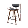 Artiss 4x Bar Stools Leather Padded w/Backrest