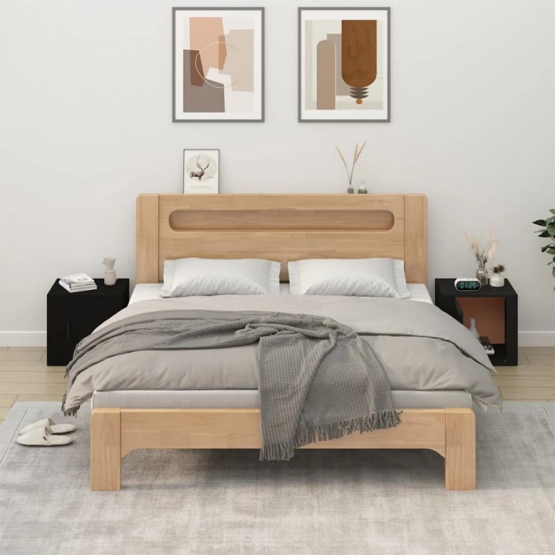 Bedside Cabinets 2 pcs Black 50x39x47 cm Bedside Cabinets 2 pcs Black 50x39x47 cm