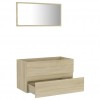 2 Piece Bathroom Furniture Set Sonoma Oak Engineered Wood