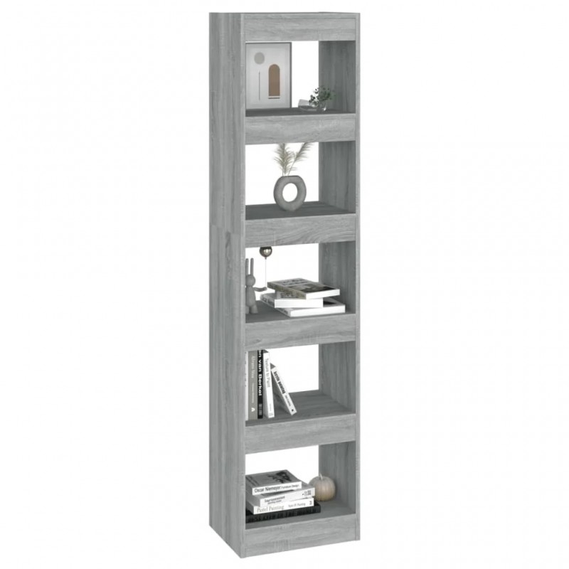 Book Cabinet/Room Divider Grey Sonoma 40x30x166 cm Book Cabinet/Room Divider Grey Sonoma 40x30x166 cm