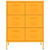 Drawer Cabinet Mustard Yellow 80x35x101.5 cm Steel