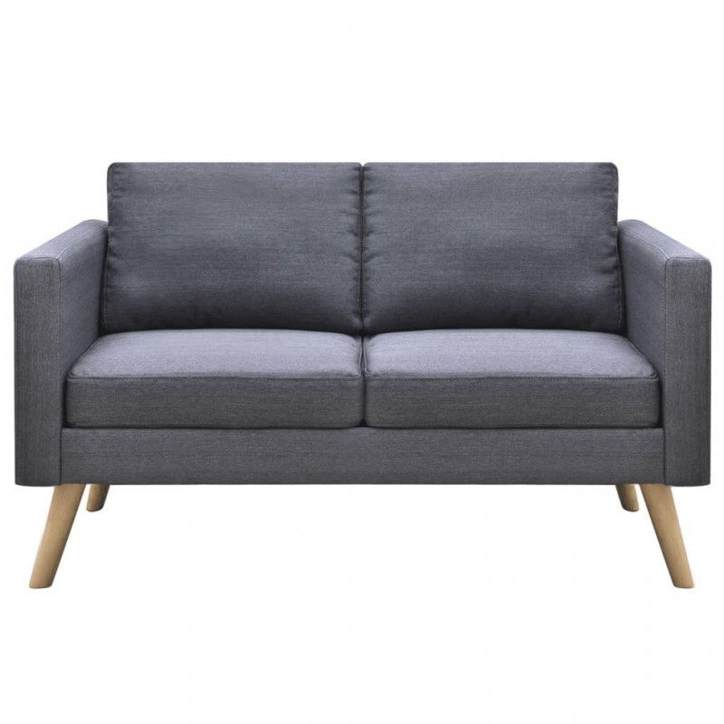 Sofa Set 2-Seater and 3-Seater Fabric Dark Grey Sofa Set 2-Seater and 3-Seater Fabric Dark Grey