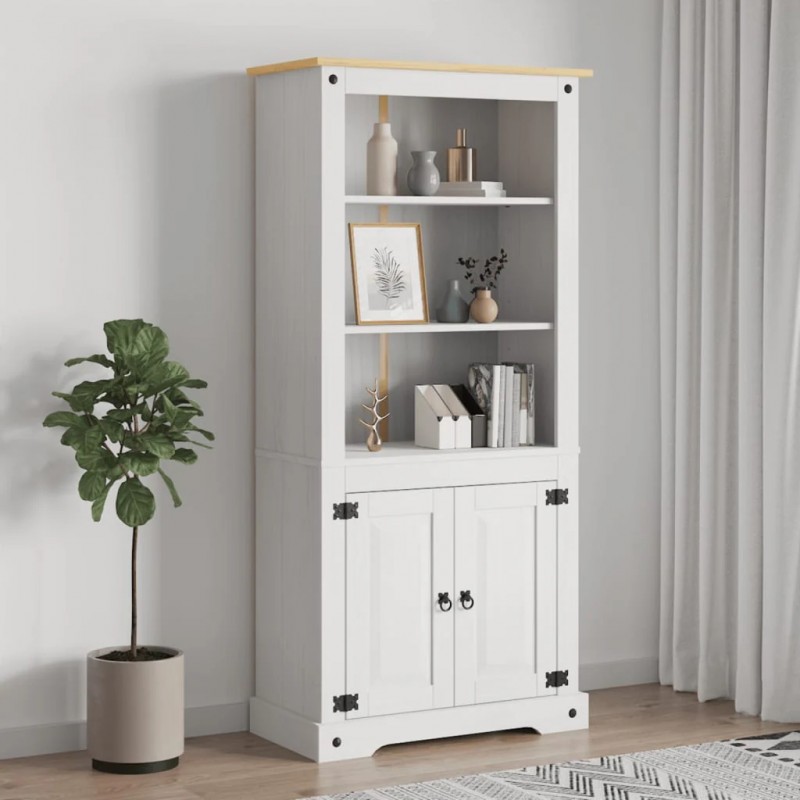 Cupboard Mexican Pine Corona Range White 80x40x170 cm Cupboard Mexican Pine Corona Range White 80x40x170 cm
