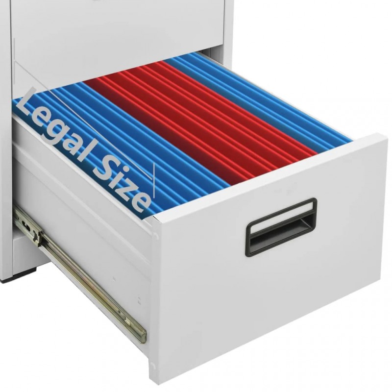 Filing Cabinet 2 Drawers Light Grey Steel Filing Cabinet 2 Drawers Light Grey Steel